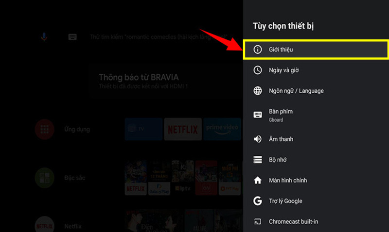 Nhập số serial trên Tivi Sony