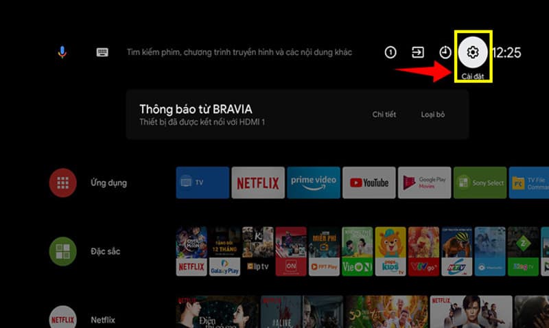 Nhập số serial trên Tivi Sony
