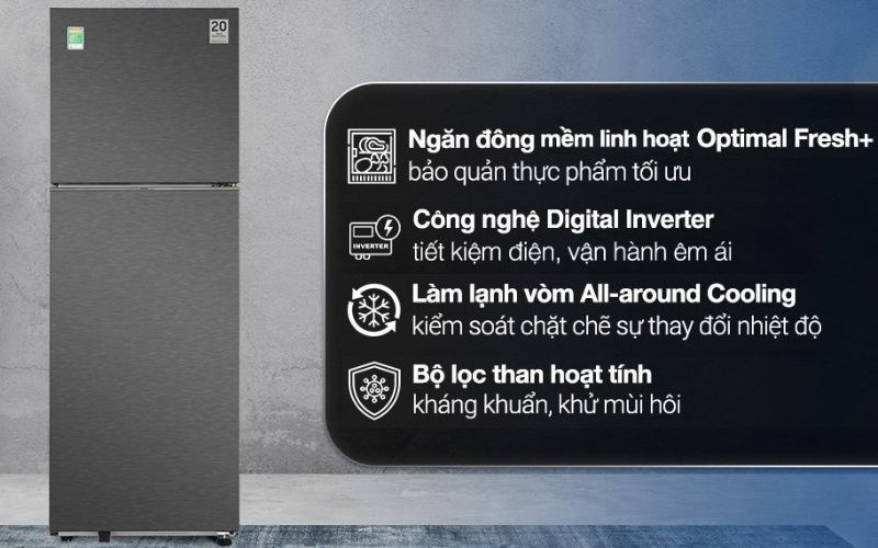 Tủ lạnh Samsung Inverter 305L RT31CG5424B1SV Tủ lạnh Samsung Inverter 305L RT31CG5424B1SV