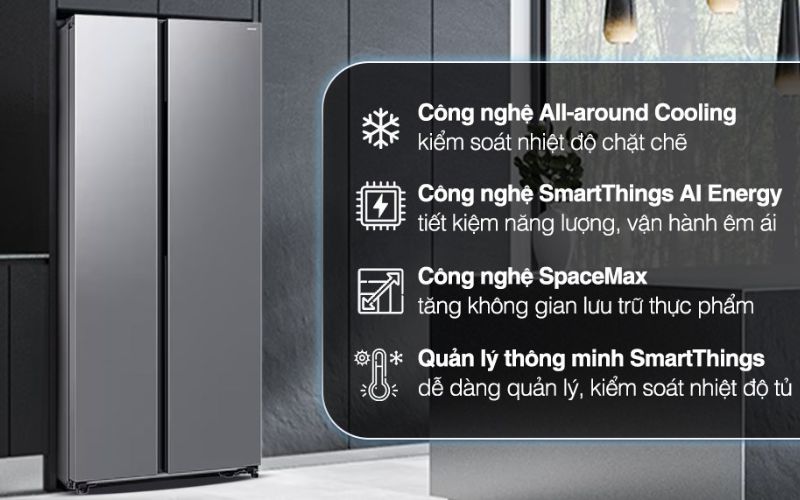 Tủ lạnh Samsung Inverter 583 lít Side By Side RS57DG400EM9 Tủ lạnh Samsung Inverter 583 lít Side By Side RS57DG400EM9