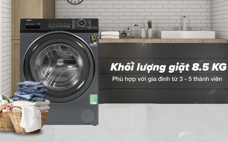 Khối lượng giặt phù hợp với số lượng thành viên trong gia đình