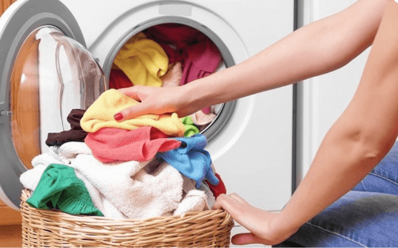 Không nên giặt vượt số khối lượng quy định từ nhà sản xuất