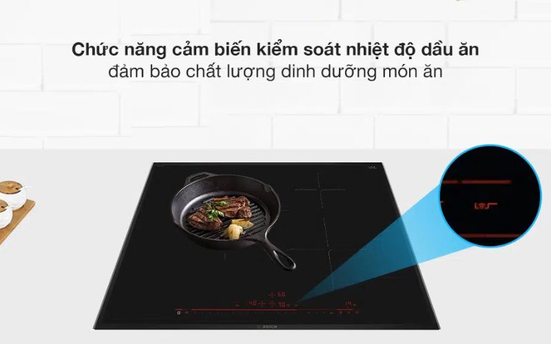 Cảm biến nhiệt giúp duy trì nhiệt độ dầu ổn định, giữ trọn vẹn hương vị và dinh dưỡng cho món ăn