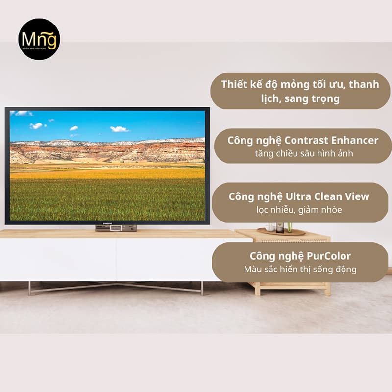 Tivi Samsung Tizen OS HD 32 Inch đem lại vẻ đẹp thanh lịch và sang trọng