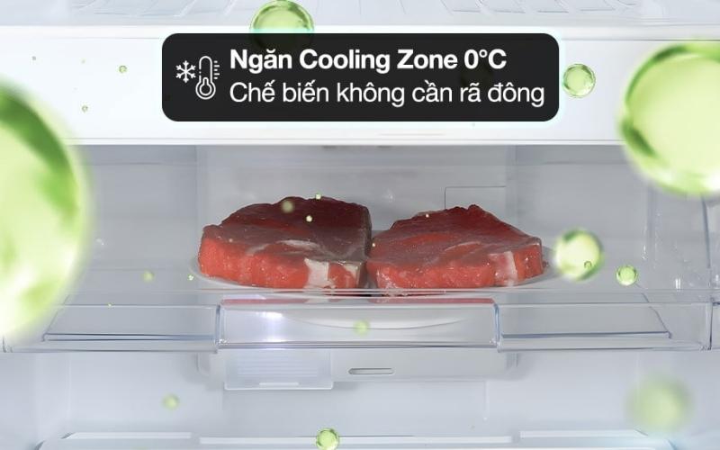 Công nghệ Cooling Zone 0⁰C tăng khả năng bảo quản thực phẩm tươi sống mà không cần rã đông