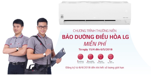 266 chuong trinh dac biet bao duong dieu hoa lg mien phi 2018