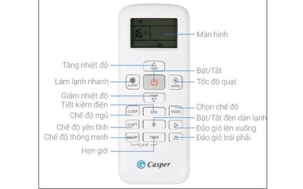 cach su dung remote may lanh casper hinh 1