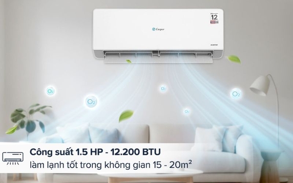dieu hoa 12000btu dung cho phong bao nhieu m2 hinh 1